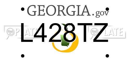 L428TZ Georgia License Plate