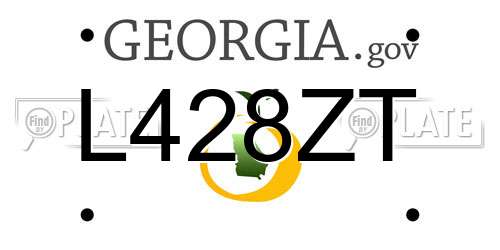 L428ZT Georgia License Plate
