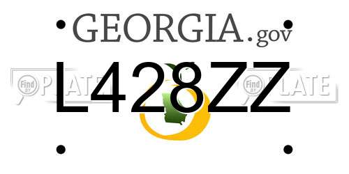 L428ZZ Georgia License Plate