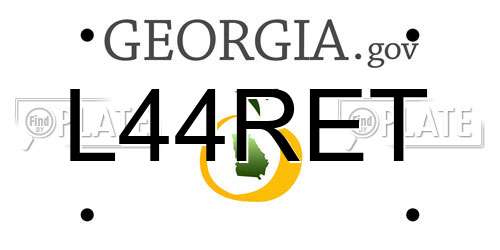L44RET Georgia License Plate