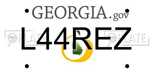 L44REZ Georgia License Plate