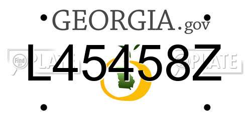 L45458Z Georgia License Plate