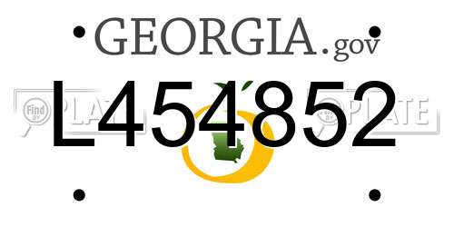 L454852 Georgia License Plate