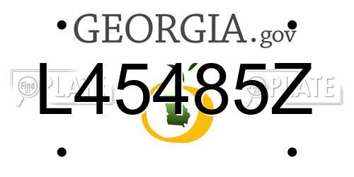 L45485Z Georgia License Plate