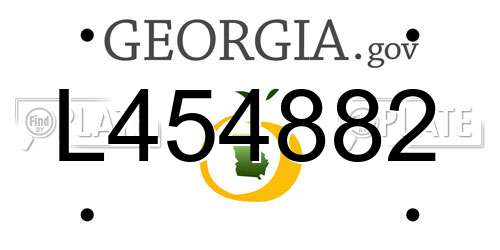 L454882 Georgia License Plate