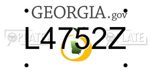 L4752Z Georgia License Plate