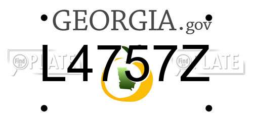 L4757Z Georgia License Plate