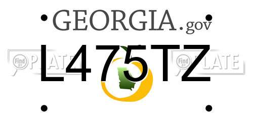 L475TZ Georgia License Plate