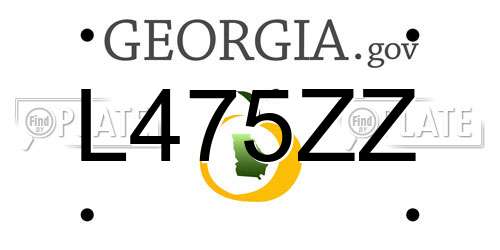 L475ZZ Georgia License Plate