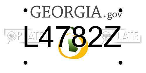 L4782Z Georgia License Plate