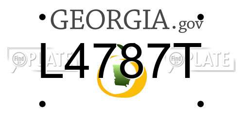 L4787T Georgia License Plate