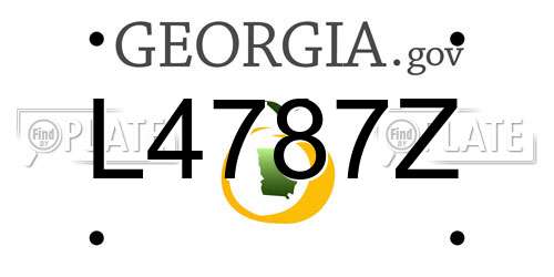 L4787Z Georgia License Plate