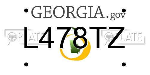 L478TZ Georgia License Plate