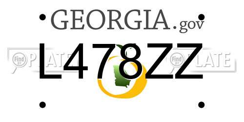 L478ZZ Georgia License Plate