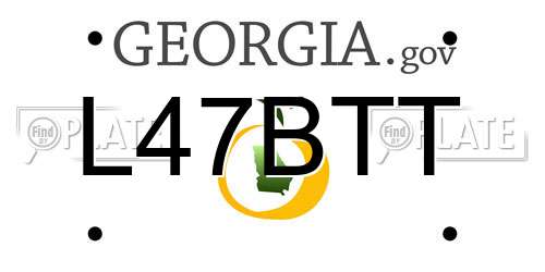 L47BTT Georgia License Plate