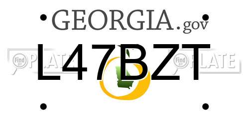 L47BZT Georgia License Plate