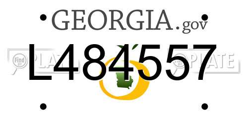 L484557 Georgia License Plate