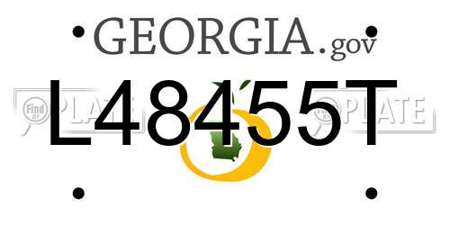 L48455T Georgia License Plate