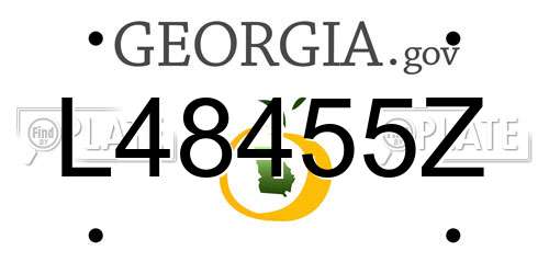 L48455Z Georgia License Plate
