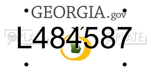 L484587 Georgia License Plate