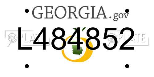L484852 Georgia License Plate