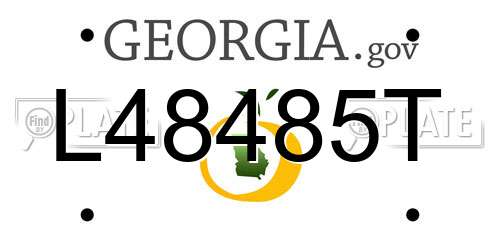 L48485T Georgia License Plate