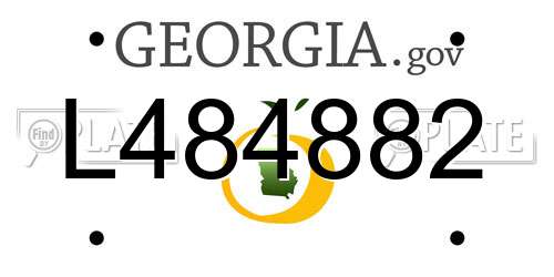 L484882 Georgia License Plate