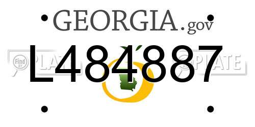L484887 Georgia License Plate