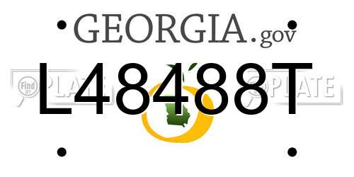 L48488T Georgia License Plate