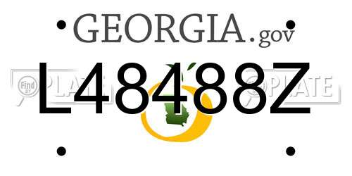 L48488Z Georgia License Plate