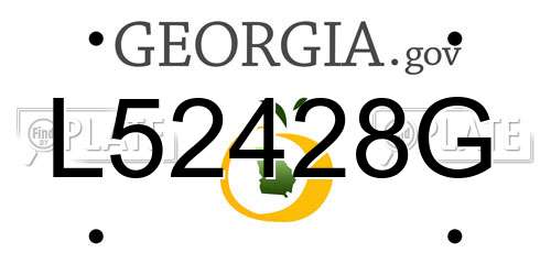 L52428G Georgia License Plate