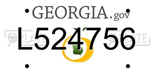 L524756 Georgia License Plate