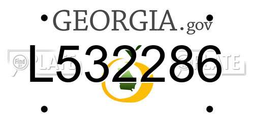 L532286 Georgia License Plate