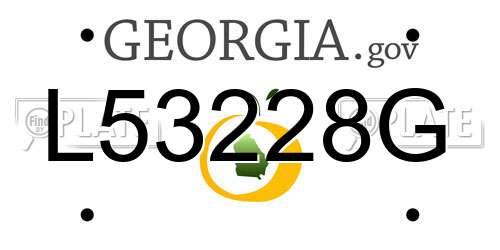 L53228G Georgia License Plate