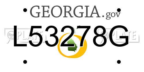 L53278G Georgia License Plate