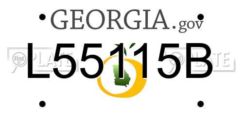 L55115B Georgia License Plate