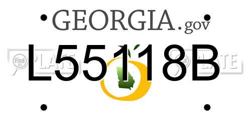 L55118B Georgia License Plate