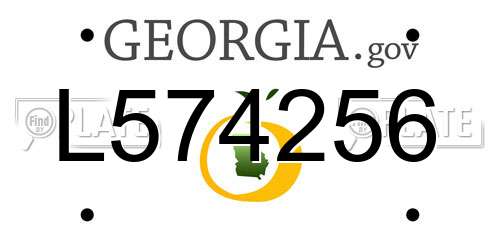 L574256 Georgia License Plate