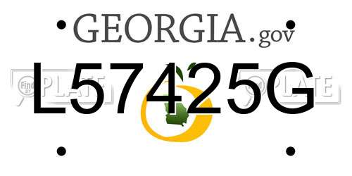 L57425G Georgia License Plate