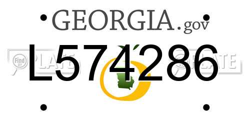 L574286 Georgia License Plate