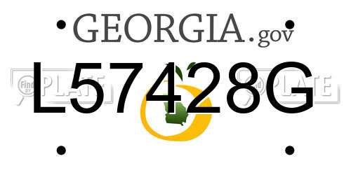 L57428G Georgia License Plate
