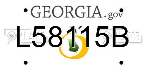L58115B Georgia License Plate