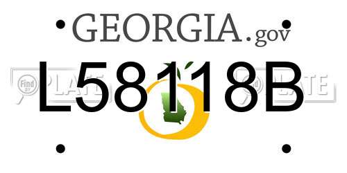 L58118B Georgia License Plate