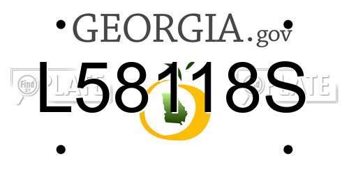 L58118S Georgia License Plate