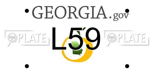 L59 Georgia License Plate