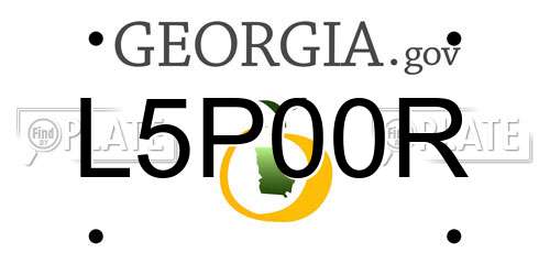 L5P00R Georgia License Plate
