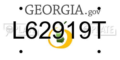 L62919T Georgia License Plate