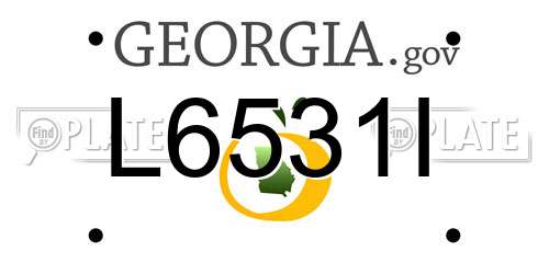 L6531I Georgia License Plate