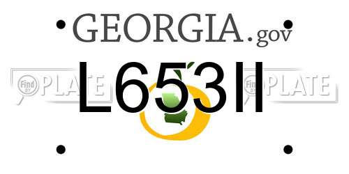 L653II Georgia License Plate