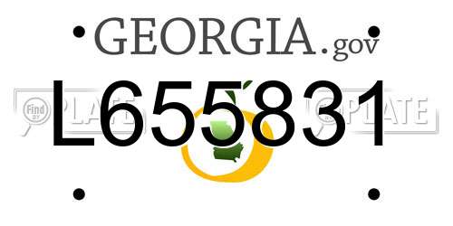 L655831 Georgia License Plate